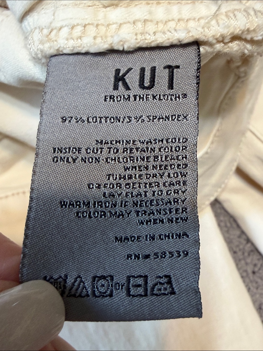 Kut from the Kloth Off-White Straight-Leg Jeans - Picture 10 of 10